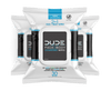 exclude|Three overlaid DUDE Face + Body Cleansing Wipes package each containing 30 two-in-one face and body wipes